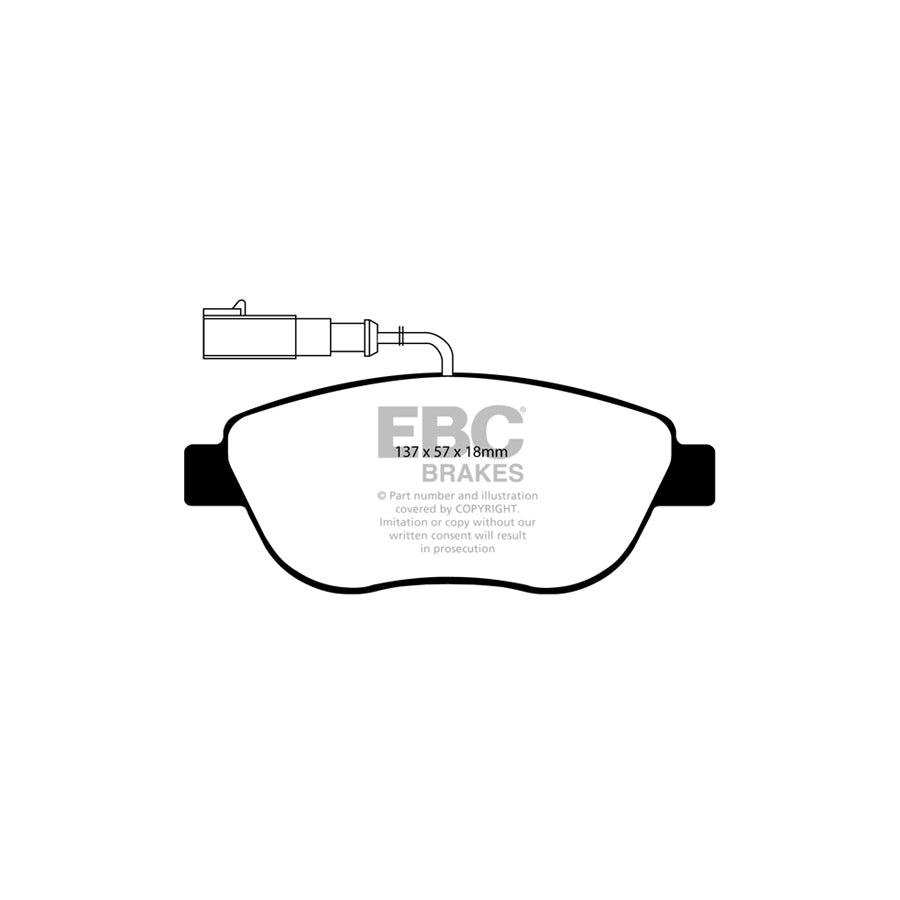 EBC PLK1474 Abarth 500 Yellowstuff Pads and Brake Line Performance Pack - TRW Caliper 2 | ML Performance UK Car Parts