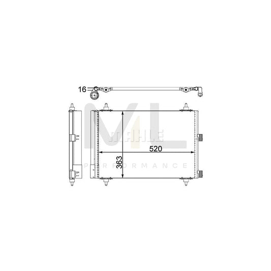 MAHLE ORIGINAL AC 447 000P Air conditioning condenser with dryer | ML Performance Car Parts
