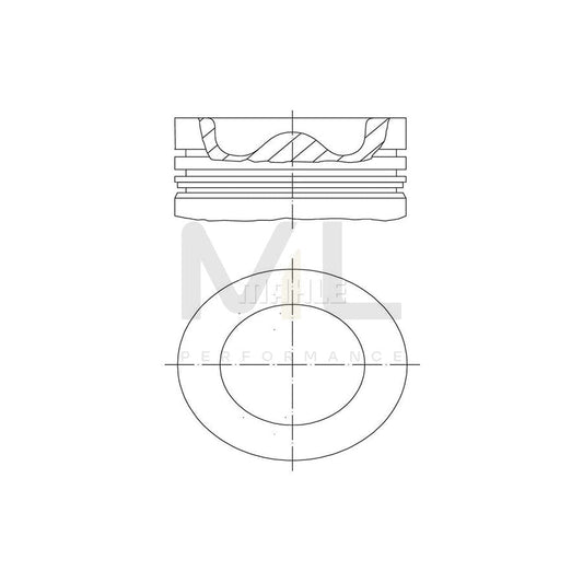 MAHLE ORIGINAL 011 PI 00109 001 Piston 83,25 mm, with cooling duct, with piston ring carrier | ML Performance Car Parts