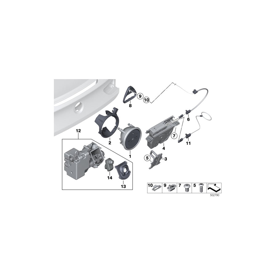 Genuine BMW 51247412896 F12 F06 Tailgate Latch With Camera RVC (Inc. M6, 640d & 640i) | ML Performance UK