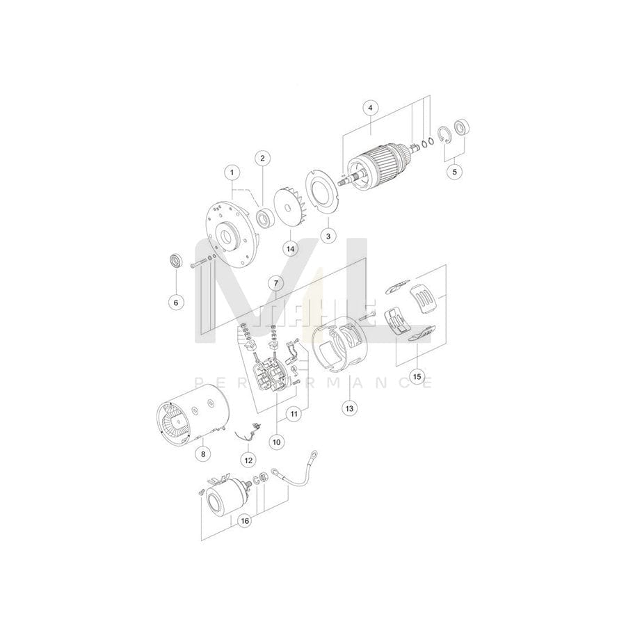 MAHLE ORIGINAL MG 557 Alternator 14V, 90A | ML Performance Car Parts