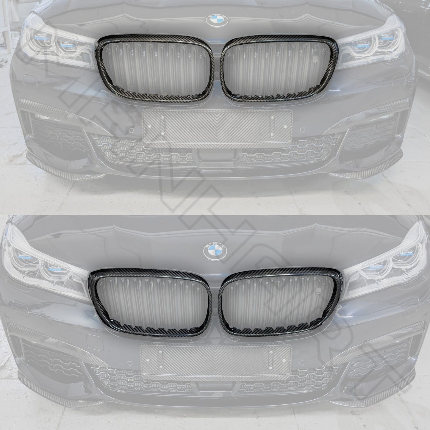 MANHART MH2G1121207 CARBON TWO-PIECE KIDNEY GRILLES FOR BMW G1X 7-SERIES