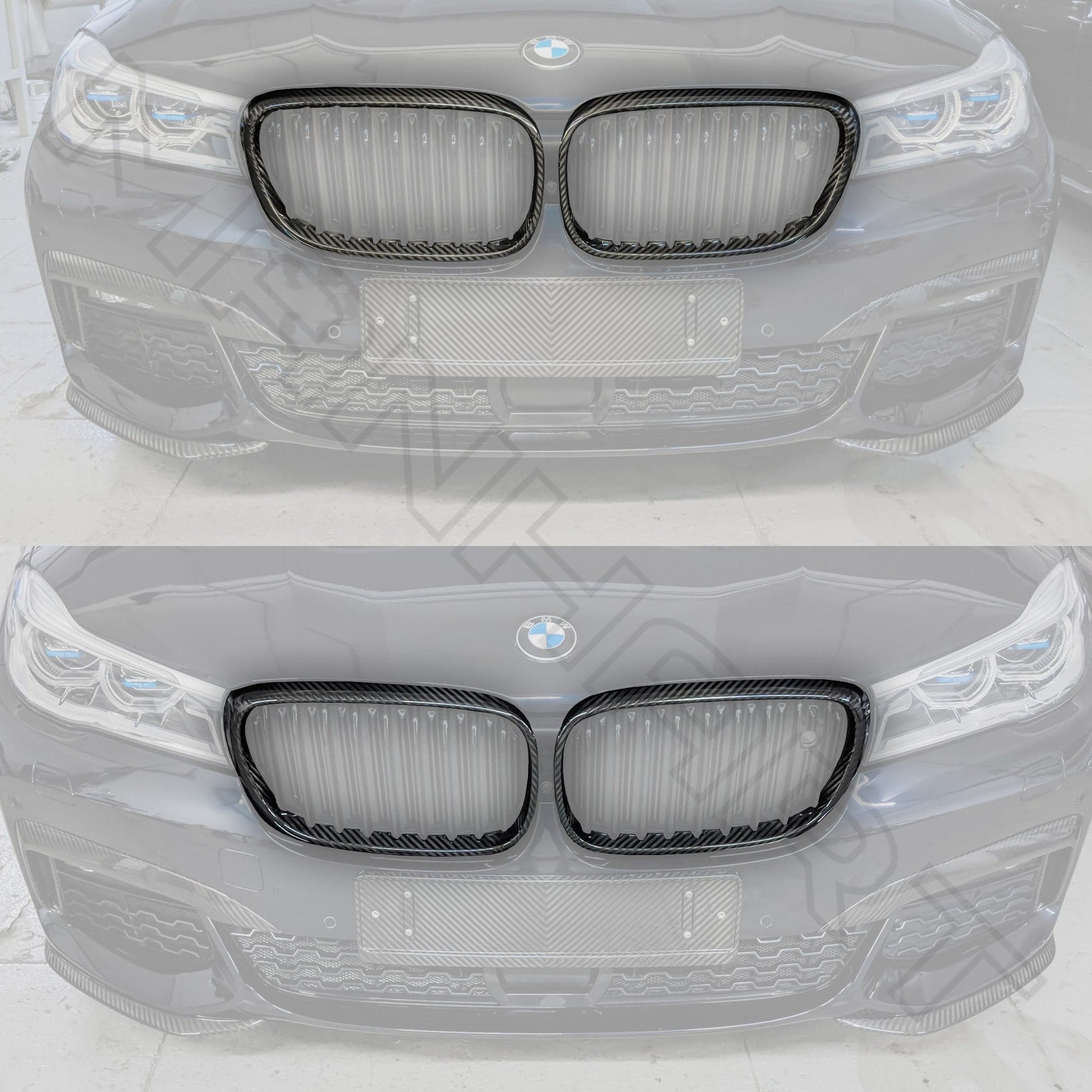 MANHART MH2G1121207 CARBON TWO-PIECE KIDNEY GRILLES FOR BMW G1X 7-SERIES