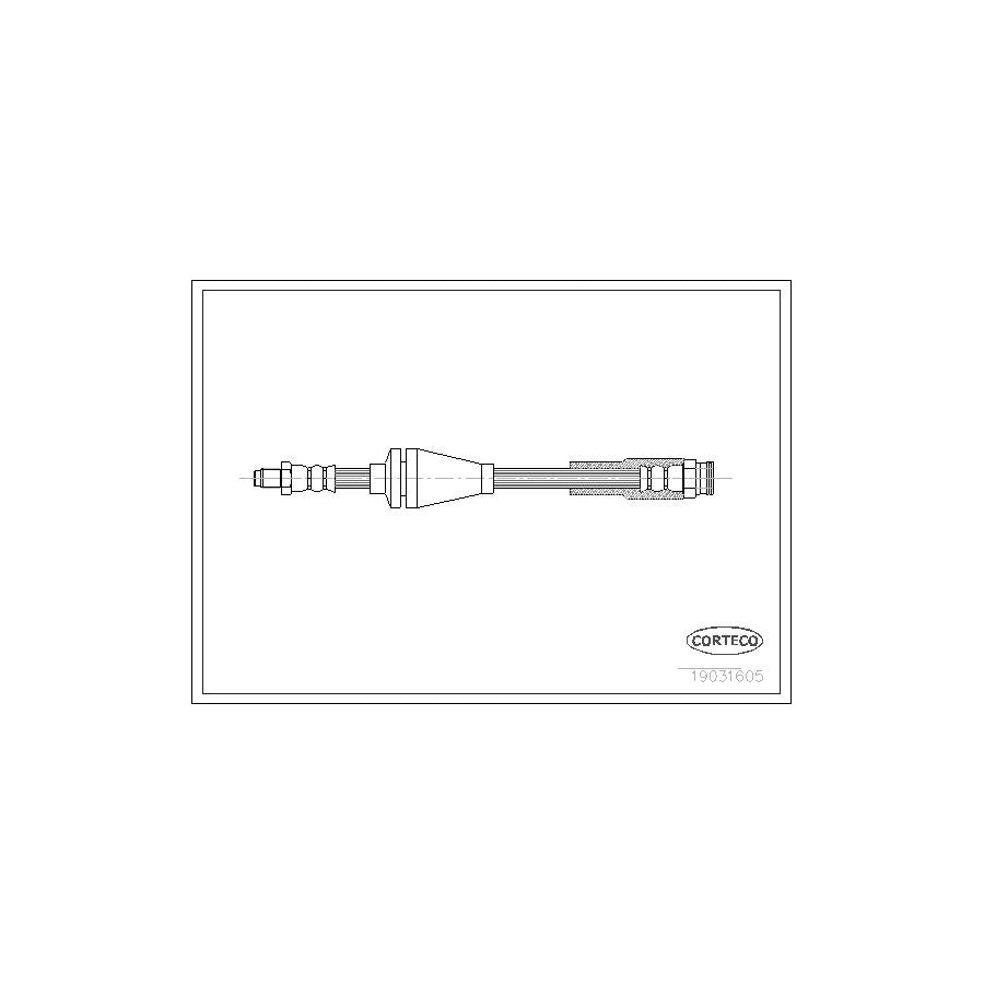Corteco 19031605 Brake Hose For Fiat Panda Ii Hatchback (169) | ML Performance UK