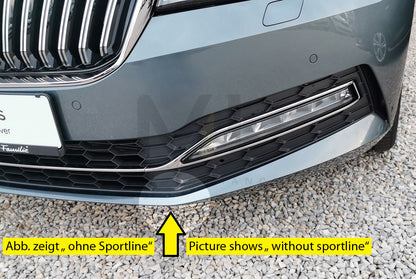 Rieger 00088175 Skoda 3T 3V Superb III Front Splitter 10 | ML Performance UK Car Parts