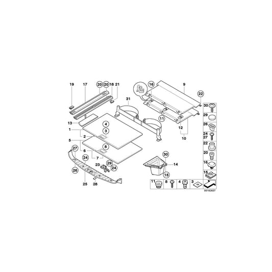 Genuine BMW 51473411941 E83 E83 Lashing Rail, Left (Inc. X3 3.0sd, X3 2.5i & X3 3.0d) | ML Performance UK Car Parts