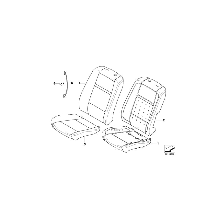 Genuine BMW 52106973387 E70 E70 Seat Cover Leather GRAU (Inc. X5 30dX, X5 40iX & X5 40dX) | ML Performance UK Car Parts