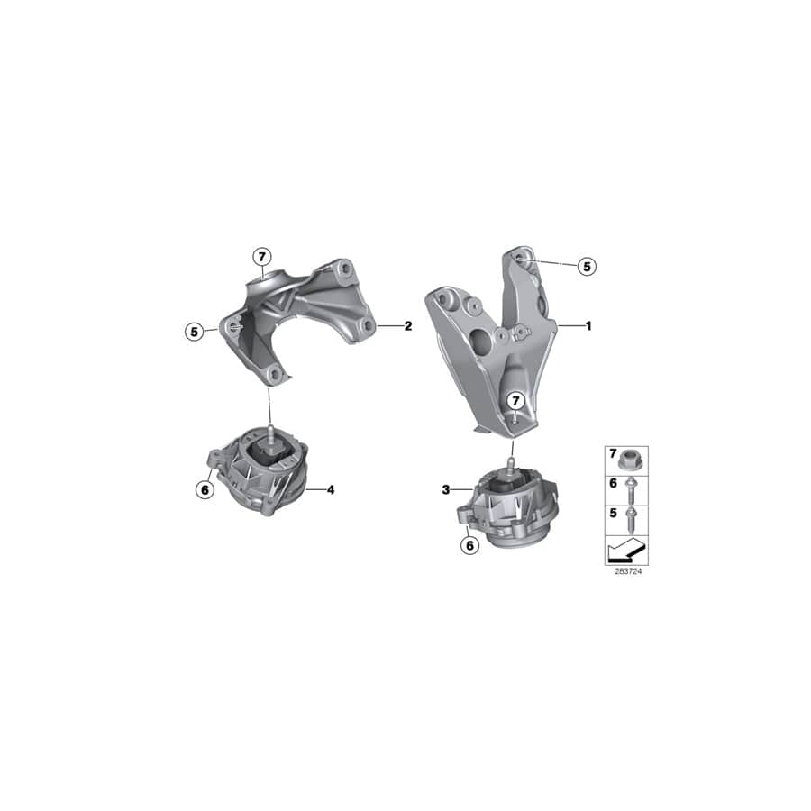 Genuine BMW 22116864719 F32 F25 F26 Engine Supporting Bracket, Left (Inc. 335iX & X3) | ML Performance UK Car Parts