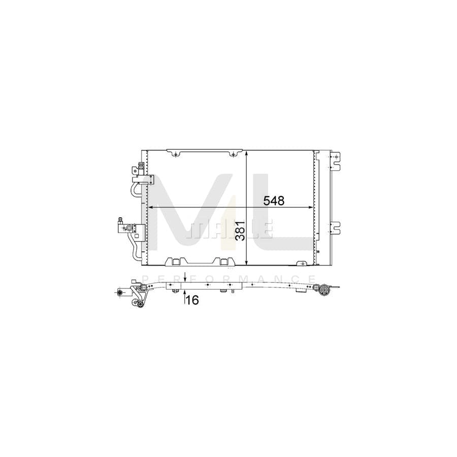 MAHLE ORIGINAL AC 378 000S Air conditioning condenser with dryer, with seal ring | ML Performance Car Parts