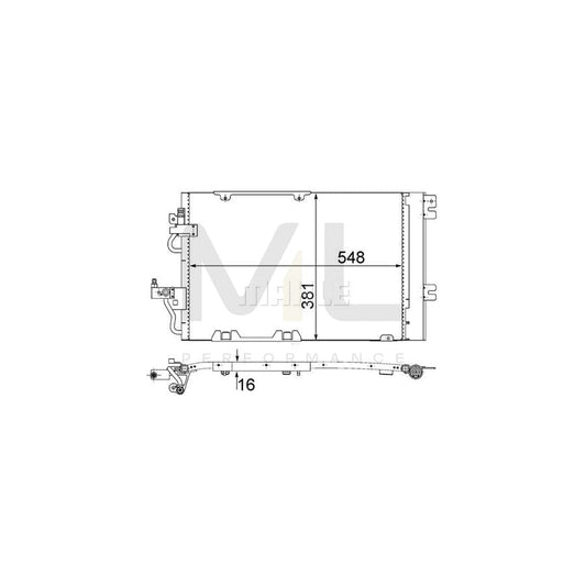 MAHLE ORIGINAL AC 378 000S Air conditioning condenser with dryer, with seal ring | ML Performance Car Parts