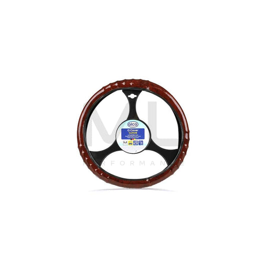ALCA Luxus 594000 Steering wheel cover Black, Ø: 37-39cm, PVC, wood effect | ML Performance Car Parts