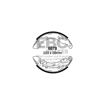 EBC 6678 Citroen Lancia Peugeot Rear Brake Shoes - Girling/TRW Caliper 1 | ML Performance UK Car Parts