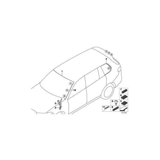 Genuine BMW 51317434873 G07 Painted Drip Moulding, Left (Inc. X7 40iX, X7 M50iX & X7 30dX) | ML Performance UK