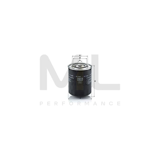 MANN-FILTER W 1140/1 Oil Filter for VW LT Spin-on Filter, with one anti-return valve | ML Performance Car Parts