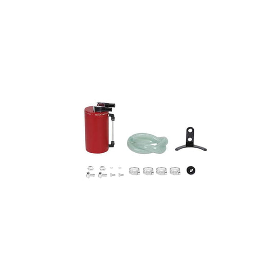 Mishimoto MMOCC-LAWRD Large Aluminum Oil Catch Can - Wrinkle Red
