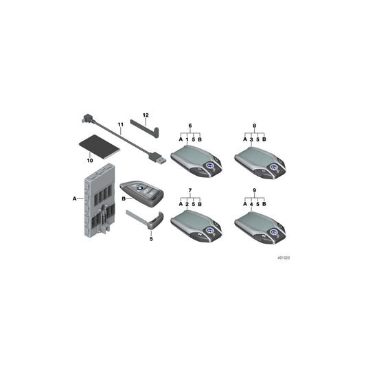 Genuine BMW 51312413258 G11 G12 Set Of Codes With Bdc Control Unit 434 MHZ GKL/US (Inc. 750iX, 740iX & 750i) | ML Performance UK