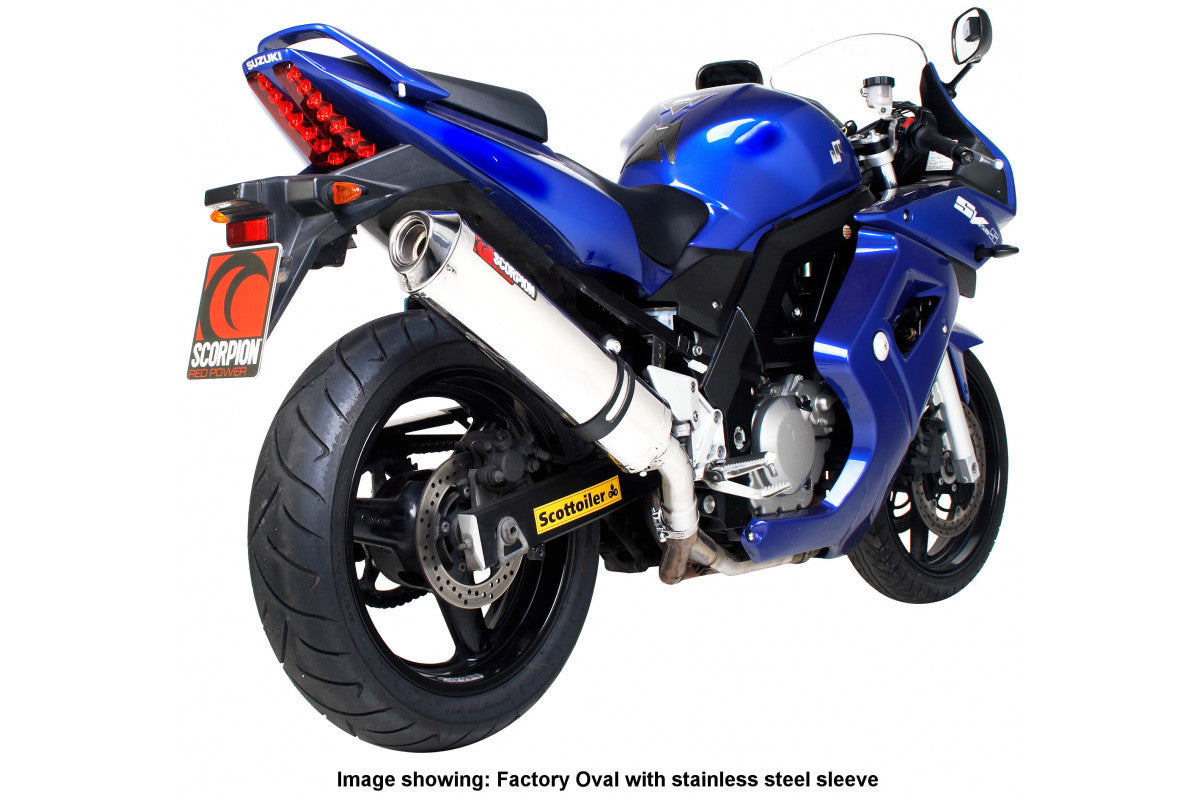 Scorpion ESI75SEM Suzuki SV650 Factory Round Slip-On - Polished Stainless Steel Sleeve | ML Performance UK UK