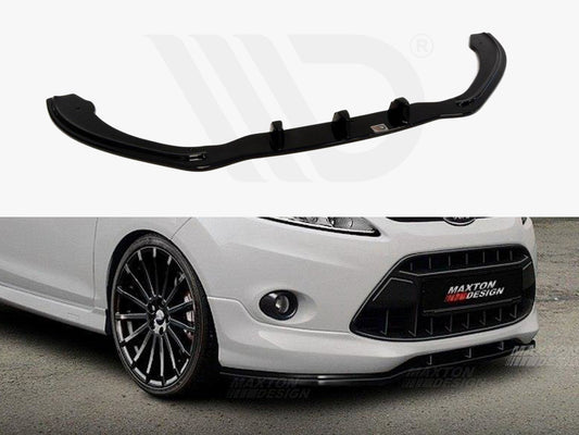 Maxton Design FO-FI-7-STLINE-FD1T Front Splitter for Ford Fiesta MK7 (for St-line / Zetec S) | ML Performance UK Car Parts
