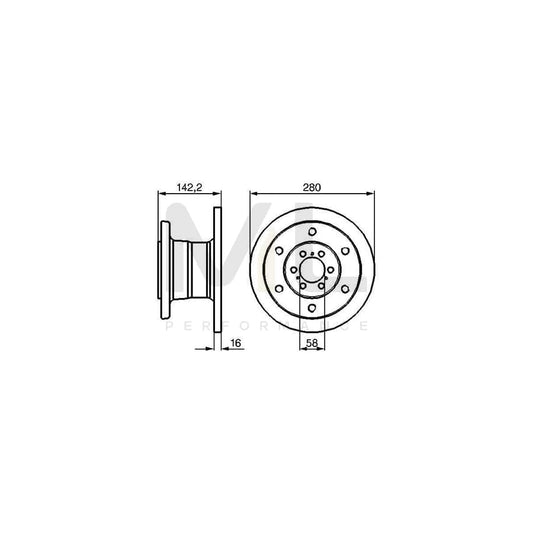BOSCH 0 986 478 649 Brake Disc for IVECO Daily Solid, Oiled | ML Performance Car Parts