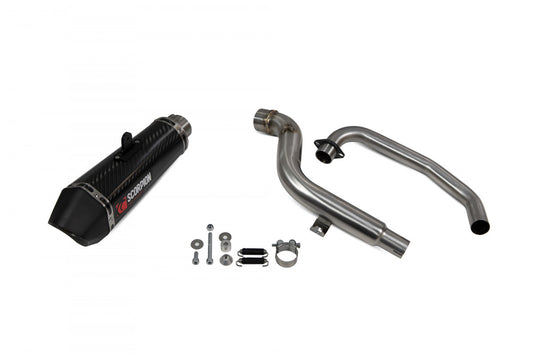 Scorpion RHA182SYSCEO Honda CB125 F Serket Taper Full System - Carbon Fibre Sleeve | ML Performance UK UK