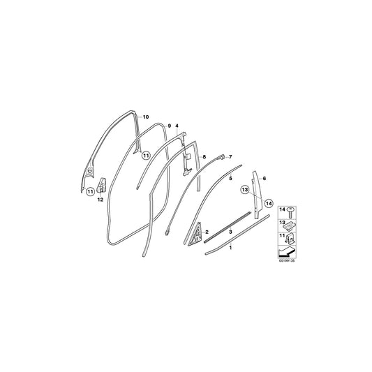 Genuine BMW 51337179731 E71 E72 Cover, Window Frame, Door Front Left (Inc. X6 35dX, X6 35iX & X6 M50dX) | ML Performance UK