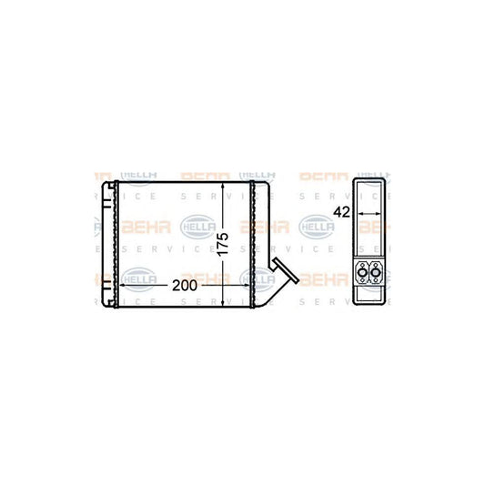 Hella 8FH 351 308-131 Heater Matrix