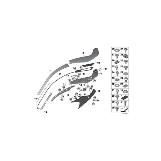 Genuine BMW 51447359022 I15 Clip, Right (Inc. i8) | ML Performance UK Car Parts