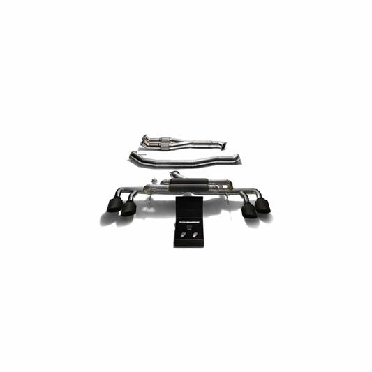 Armytrix NI35T-F NI35TS-QT11M Titanium Valvetronic 90mm Race Exhaust System w/Race Y-Pipe & Nissan GT-R R35 2007-2021 with Quad Matte Black 5"  | ML Performance UK UK Car Parts