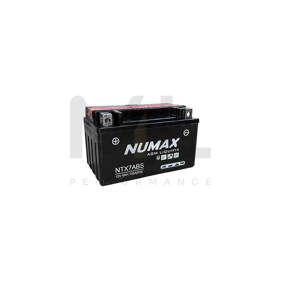 NTX7A-BS Numax Motorbike Battery | Car Batteries UK | ML Performance Car Parts