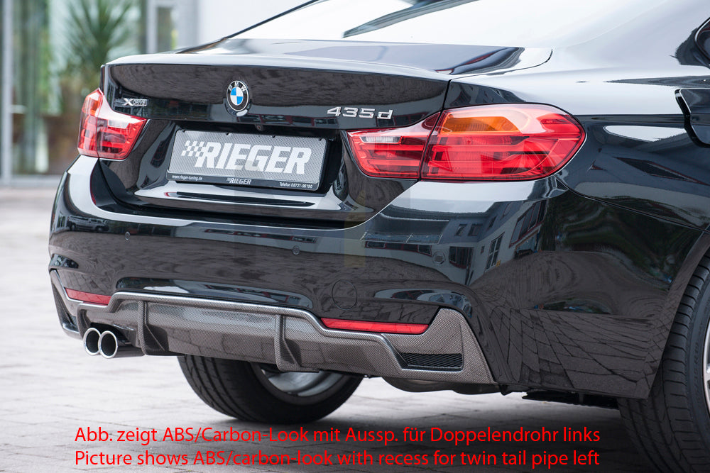 Rieger 00053486 BMW 4 Series F32 F33 F36 Rear Diffuser 5 | ML Performance UK Car Parts