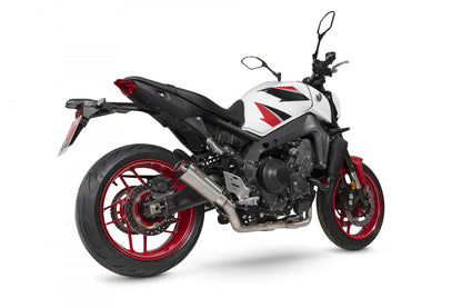 Scorpion PYA116SYSSEO Yamaha MT-09 Red Power Full System - Brushed Stainless Steel Sleeve | ML Performance UK UK