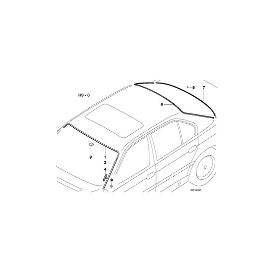 Genuine BMW 51318125899 E38 Covering Upper CHROM (Inc. 728iL, 730d & 750i) | ML Performance UK