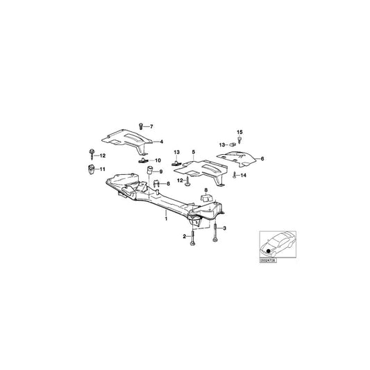 Genuine BMW 31111139661 E34 E32 Front Axle Support (Inc. 750i, 525td & 530i) | ML Performance UK Car Parts