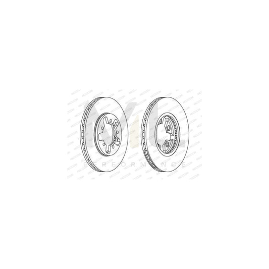 FERODO PREMIER DDF470 Brake Disc for NISSAN 300ZX Targa (Z31) Vented, without bolts/screws | ML Performance Car Parts