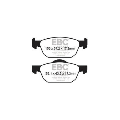 EBC DPX2154 Honda Civic Ultimax Front Brake Pads - ATE Caliper 2 | ML Performance UK Car Parts
