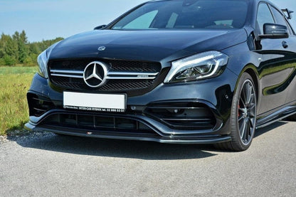 Maxton Design Mercedes Benz A-Class AMG-Line / A45 AMG W176 (Facelift) Front Splitter V.1
