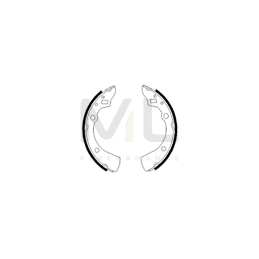 BOSCH 0 986 487 278 Brake Shoe Set for MAZDA 323 | ML Performance Car Parts