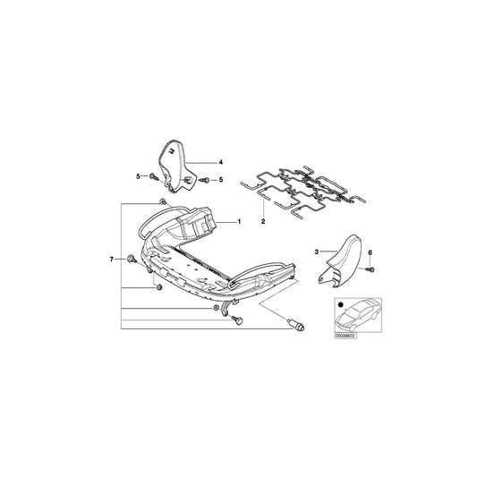 Genuine BMW 52108255359 E46 E64 Covering Inner Left SCHWARZ (Inc. 630i, 650i & 323Ci) | ML Performance UK Car Parts