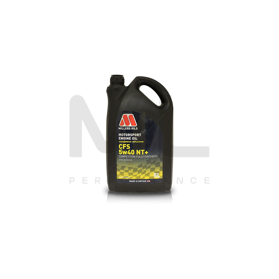 Millers Oils Motorsport CFS 5w40 NT+ Fully Synthetic Engine Oil 5l | Engine Oil | ML Car Parts UK | ML Performance