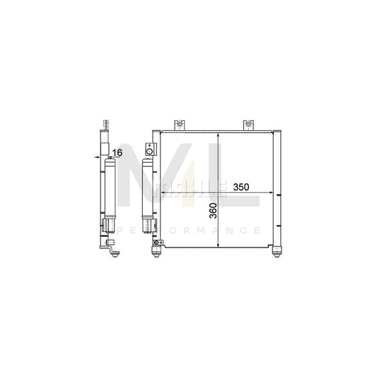 MAHLE ORIGINAL AC 353 000P Air conditioning condenser with dryer | ML Performance Car Parts