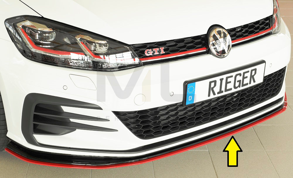 Rieger 00059515 VW Mk7 Golf GTI-TCR Front Splitter 1 | ML Performance UK Car Parts