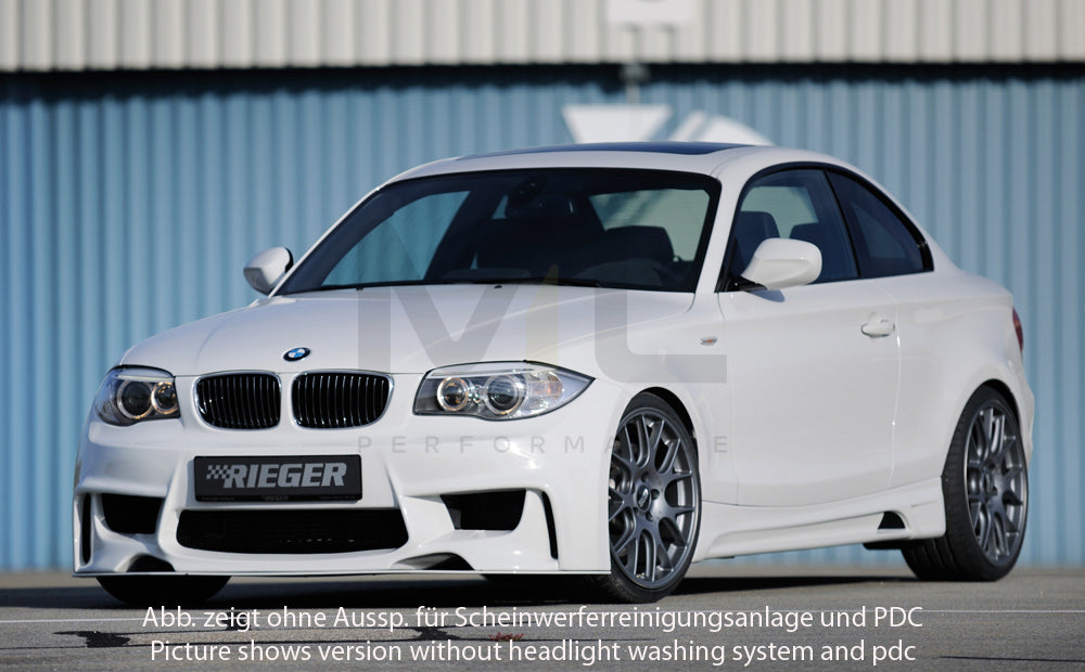 Rieger 00035031 BMW 1 Series E81 E82 E87 E88 Front Bumper 6 | ML Performance UK Car Parts