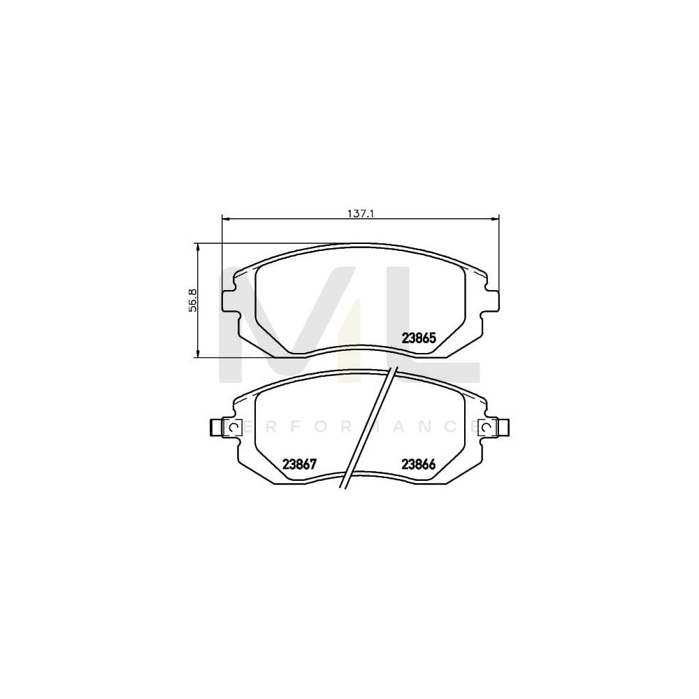 Hella 8DB 355 010-211 Brake Pad Set With Acoustic Wear Warning | ML Performance Car Parts