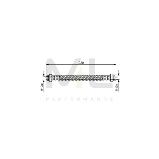BOSCH 1 987 476 560 Brake Hose 199mm, M10x1 | ML Performance Car Parts