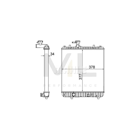 MAHLE ORIGINAL CR 1495 001S Engine radiator Mechanically jointed cooling fins, Manual Transmission | ML Performance Car Parts