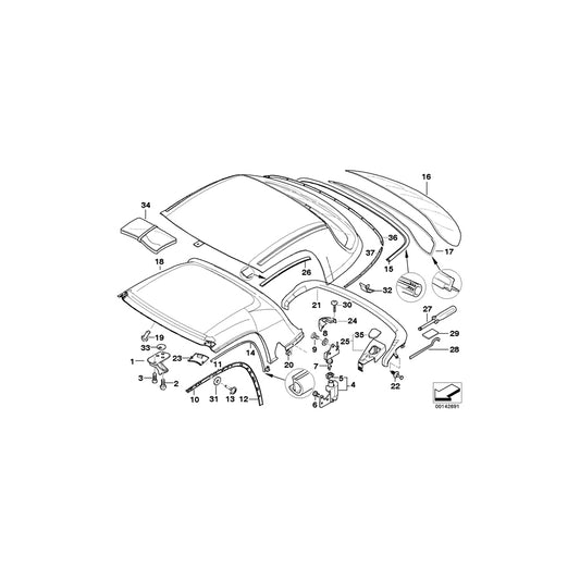 Genuine BMW 54218410547 E36 Torx Bolt M8X20 (Inc. Z3 2.5, Z3 2.8 & Z3 2.5i) | ML Performance UK