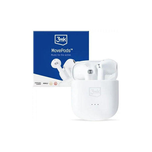 3MK Headphones Movepods Wireless Bluetooth Headphones White