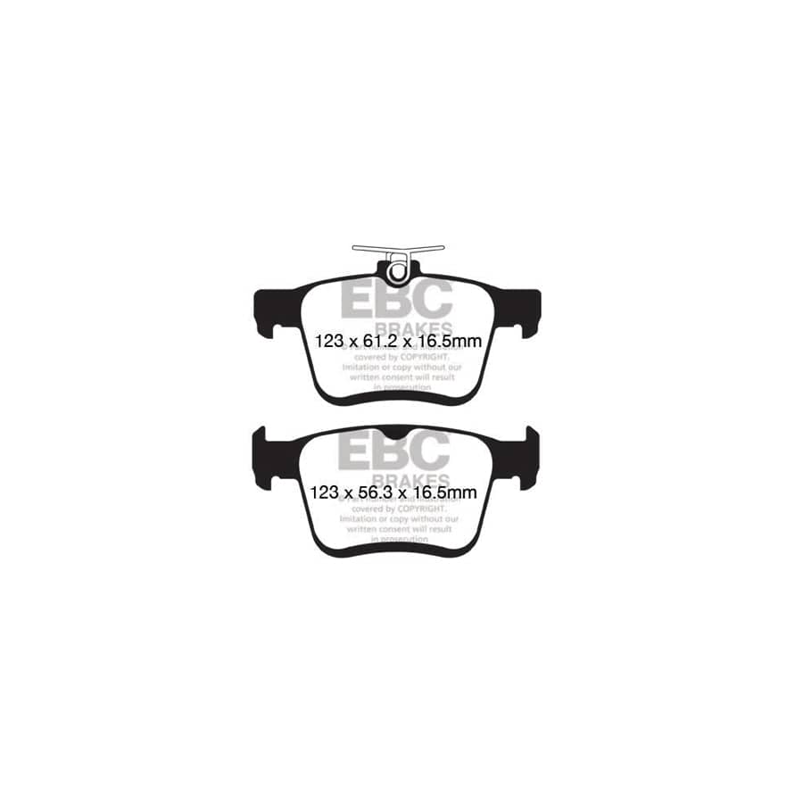 EBC PDKR059 Audi Seat Skoda VW Ultimax Rear Brake Pad & Plain Disc Kit - ATE Caliper 2 | ML Performance UK Car Parts