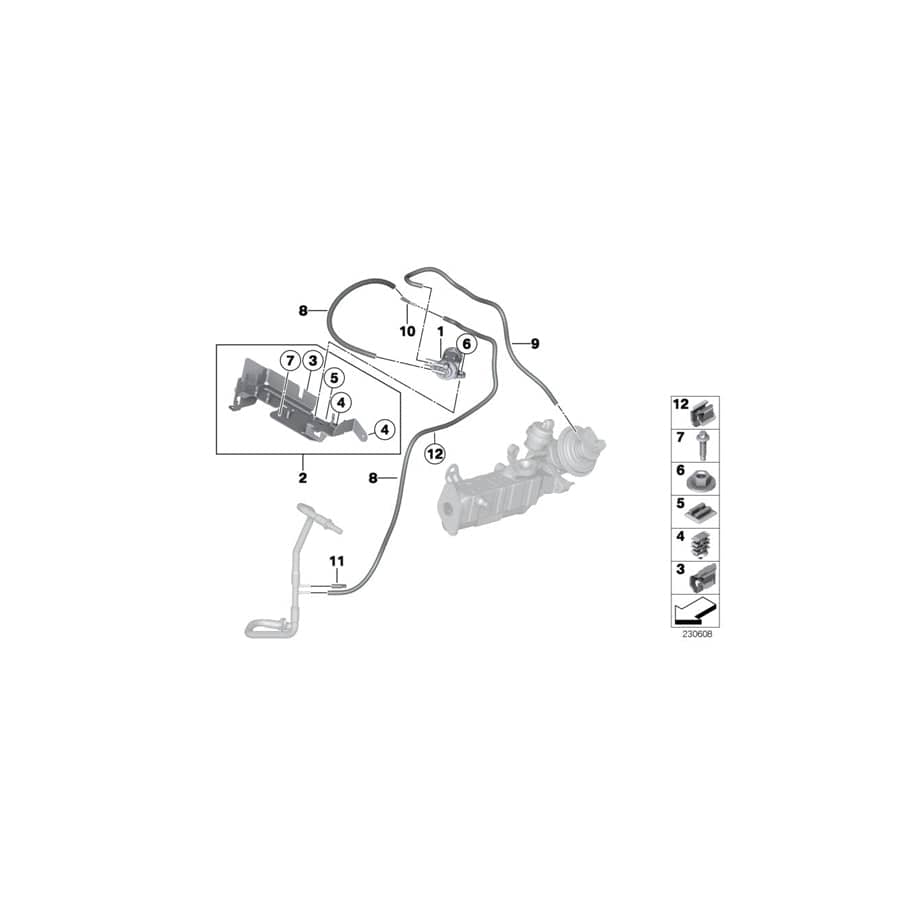 Genuine BMW 11748509028 Holder (Inc. Cooper D 1.6, Cooper SD ALL4 & Cooper D ALL4 2.0) | ML Performance UK Car Parts