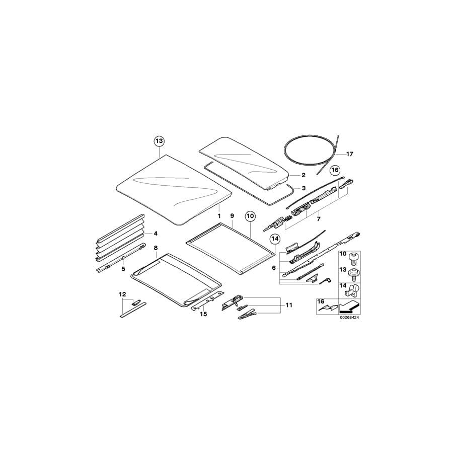 Genuine BMW 54137199487 E70 Supended Headliner, Rear BEIGE (Inc. X5 M, X5 35iX & X5 40iX) | ML Performance UK